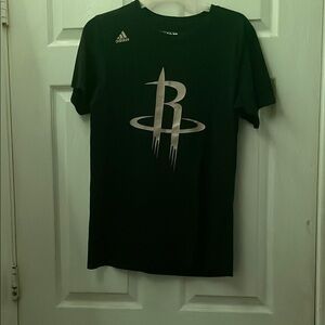 Adidas Black Tee with Metallic Rockets Logo JAMES HARDEN